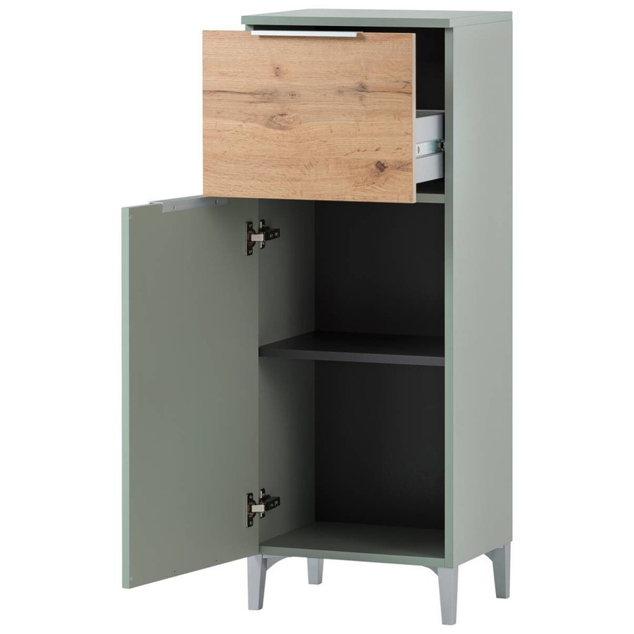 Midischrank Smilla von Möbelpartner in Pistazie und Eiche im Landhaus-Stil, B/H/T: 40,3 x 109,6 x 31,9 cm - Bild 3