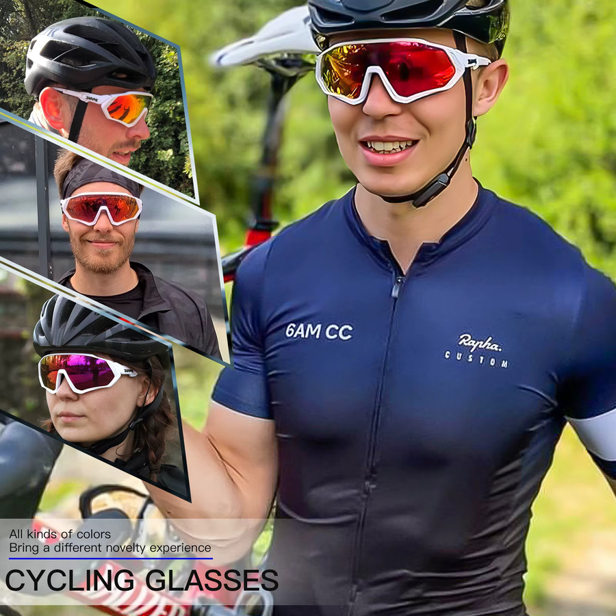Kapvoe Sportsonnenbrille, Vollrand, polarisiert, Unisex, Multicolour - Bild 3