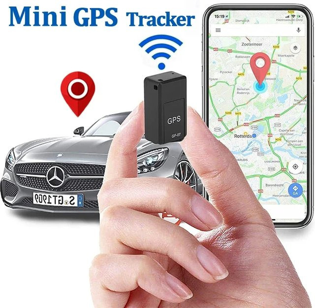 GEMODI GF07 Magnetischer Mini GPS Tracker in Schwarz für Fahrzeug, Auto und Haustiere mit Echtzeit-Tracking und App-Steuerung - Bild 1