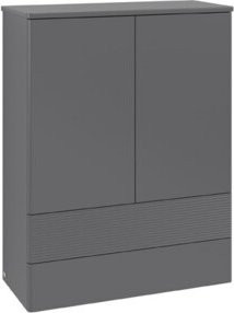 V&B Highboard Antao mit Frontstruktur in Anthrazit, Wandmontage, B/H/T: 104 x 81,4 x 35,6 cm - Bild 1