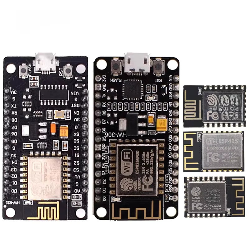 Si Tai&SH NodeMCU V3 V2 ESP8266 ESP-12E WiFi Internet der Dinge Entwicklungsboard mit CH340/CP2102/CH9102X Modul in Schwarz - Bild 5