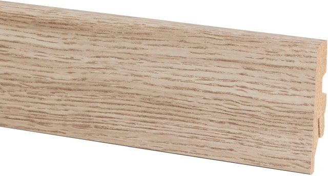 OBI Sockelleiste aus HDF in Eiche Optik, braun, H x B x T: 60 x 20 x 6 mm, Länge: 2600 mm - Bild 1
