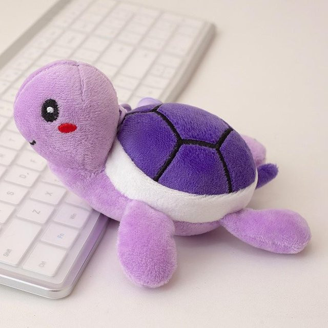 Schildkrötenanhänger Plüschtier, Blau, 10cm - Bild 1