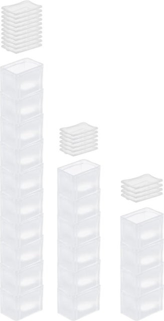 PROREGAL SuperSparSet mit 20 transparenten Eurobehältern BasicLine inklusive geschlossenem Griff und Klickdeckel, H x B x T: 22 x 20 x 30 cm, 9,4 Liter pro Eurobox - Bild 1