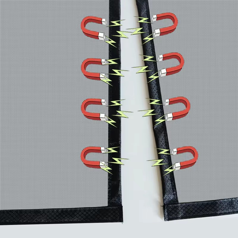 Selbstklebendes magnetisches Moskitonetz als unsichtbares Fliegengitter und Fenstervorhang - Bild 2