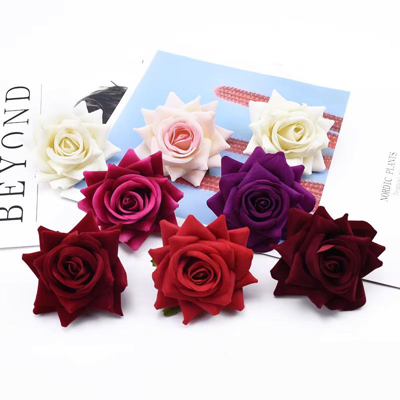 TTCY Künstliche Flanell Rosen in Multicolor als Dekoration für Hochzeit, Party und DIY-Geschenke - Bild 2