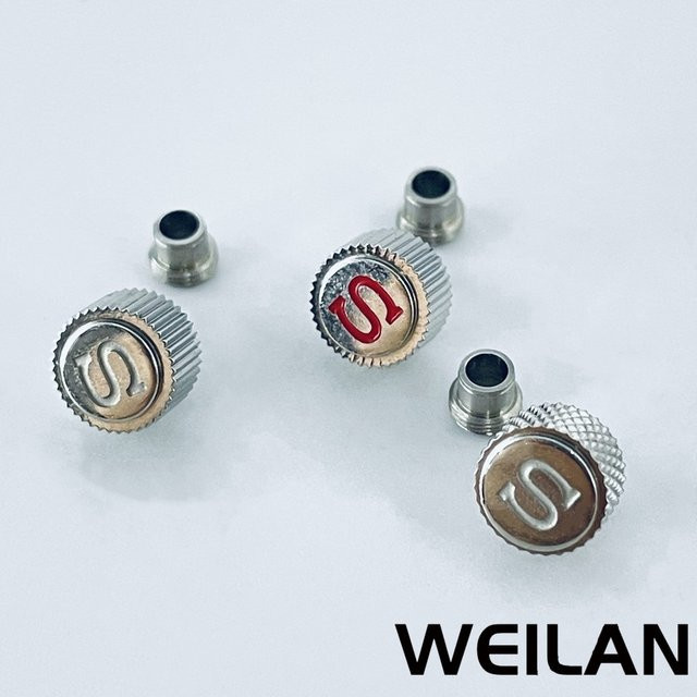 Silber Watch Krone für NH35 NH36 4R35 4R36 7S26 Uhrwerk, Uhrenzubehör - Bild 1
