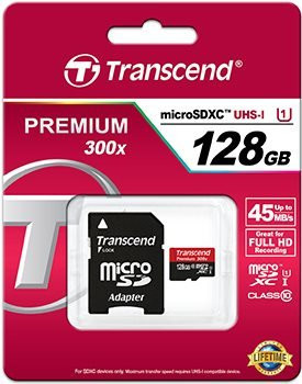 Transcend Premium microSDXC Industrial Speicherkarte 128GB Class 10 UHS-I in Schwarz inkl. SD-Adapter - Bild 2