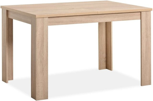 Homestyle4u Esszimmertisch modern aus Holz in Natur, erweiterbar, B/T/H: 80 x 80 x 75 cm - Bild 1
