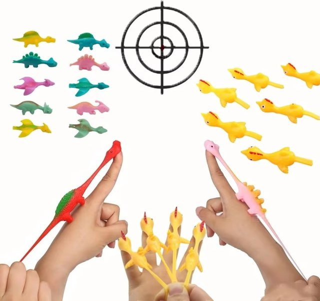 Meade Dinosaurier-Küken-Fingerkatapult-Puzzle, 10-teiliges Set - Bild 1
