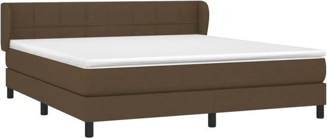 vidaXL Boxspringbett mit Matratze Hybrid-Design Dunkelbraun B/T/H: 180 x 200 x 183 cm - Bild 1