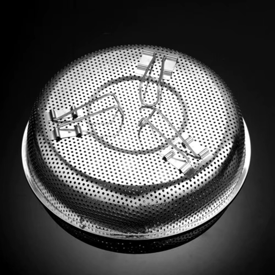 Multiyilego Feinmaschiges Sieb in Silber mit abnehmbarem Ständer für Reis, Obst und Gemüse, rund - Bild 5