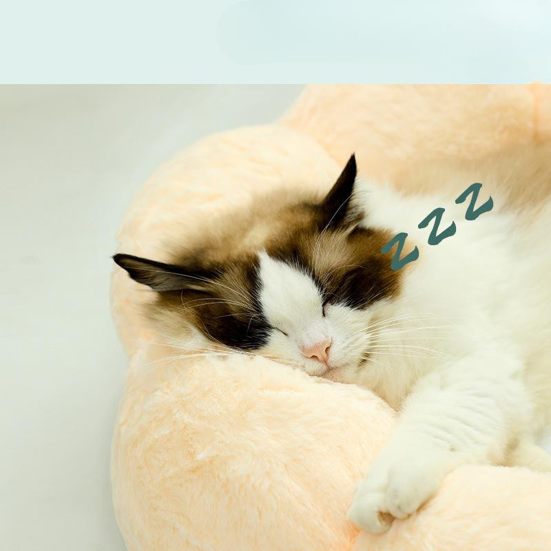 Yiran Furniture Blumennest für Katzen und Hunde aus Plüsch, rund, Durchmesser: 40 cm - Bild 1