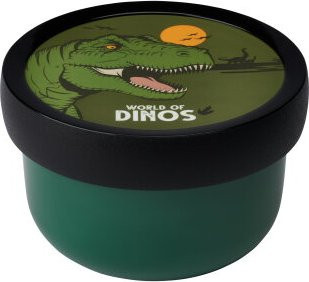 Mepal Campus Fruchtbox Dino mit Gabel, grün, 300 ml, auslaufsicher und mikrowellengeeignet - Bild 1