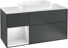 V&B Waschtischunterschrank Finion in Mattblau lackiert, Breite: 120 cm, Tiefe: 50,1 cm, Höhe: 50,1 cm - Bild 1