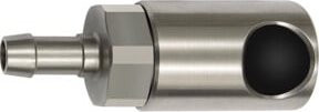 Riegler Druckknopf-Sicherheitskupplung NW 11, ISO 6150 C, ES, Tülle LW 13, Edelstahl, Silber - Bild 1