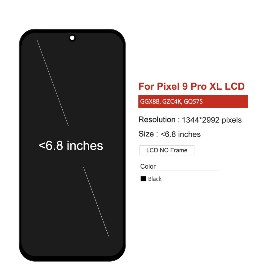 Sinmaytai LCD-Display Touchscreen-Digitizer Ersatz für Google Pixel 9 Pro XL in Schwarz - Bild 3