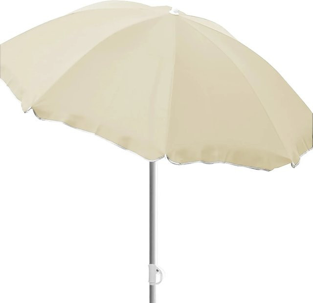 Mojawo Sonnenschirm beige aus Polyester mit UV 35+ Schutz Durchmesser: 1,80 m - Bild 1
