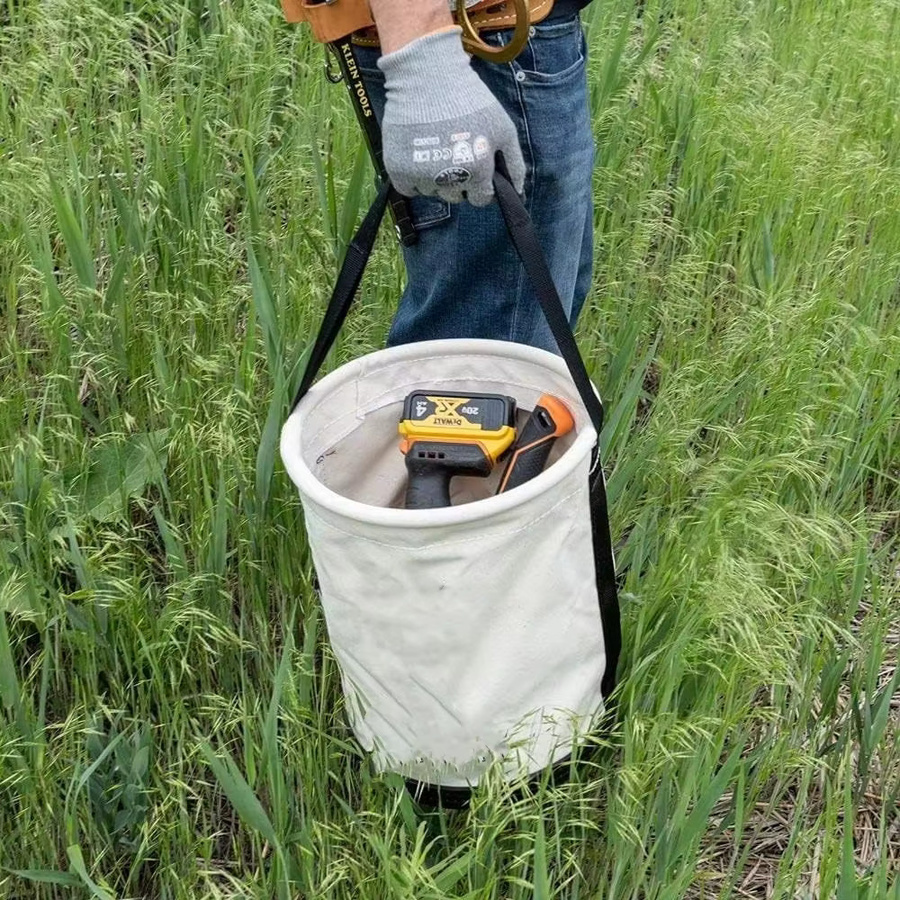 Elektriker-Werkzeugtasche von DUTRIEUX aus Oxford-Stoff mit hartem Boden und Schultergurt, 12 Zoll - Bild 3