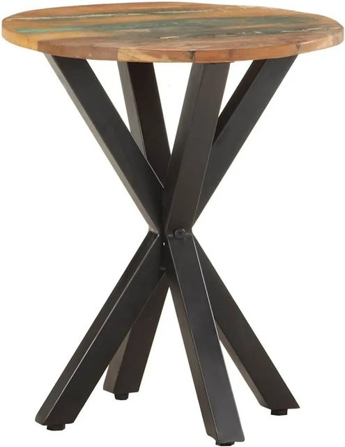 vidaXL Beistelltisch aus Massivholz in Braun mit industriellem Charme, B/T/H: 48 x 48 x 56 cm - Bild 1