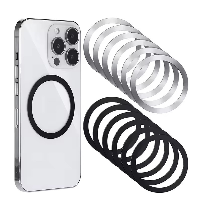 Fomscvka Edelstahl-Magnetplattenring in Schwarz für MagSafe Wireless Charger und Armaturenbretthalterungen - Bild 4