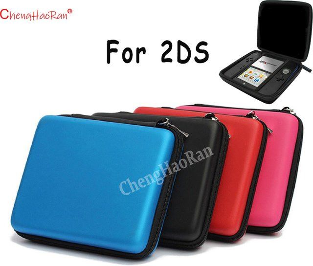 Nintendo 2DS Schutzhülle aus EVA Hard Shell in Pink als Reise-Tragetasche - Bild 1
