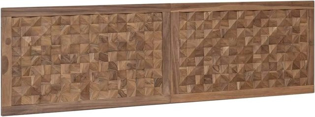vidaXL Bettkopfteil aus natürlichem Massiv-Teakholz in Braun im rustikalen Design - Bild 1