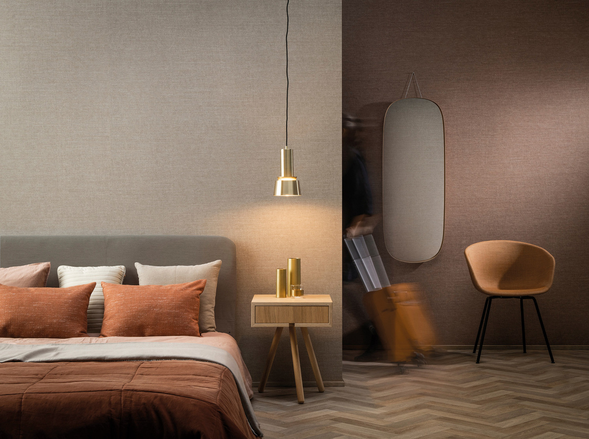 Omexco Tapete HPT4 Abaca in Beige, Non-Woven Vlies, Modernes Design - Bild 1