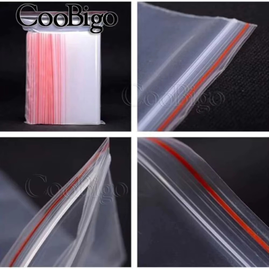 100 Stück transparente Zip-Lock-Plastiktüten aus Polyethylen zur sicheren Lebensmittelaufbewahrung und Vakuumverpackung - Bild 3