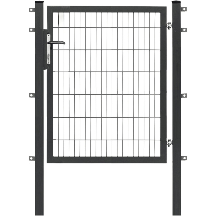 Floraworld Einzeltor Premium mit Doppelstabmattenfüllung in Anthrazit, Höhe: 140 cm, Breite: 120 cm - Bild 2