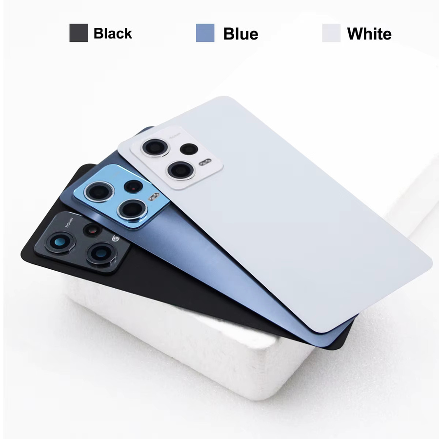 Xiaomi Ersatzgehäuse für Redmi Note 12 Pro 5G Rückseitige Abdeckung mit Kameralinsenteilen in Schwarz - Bild 4