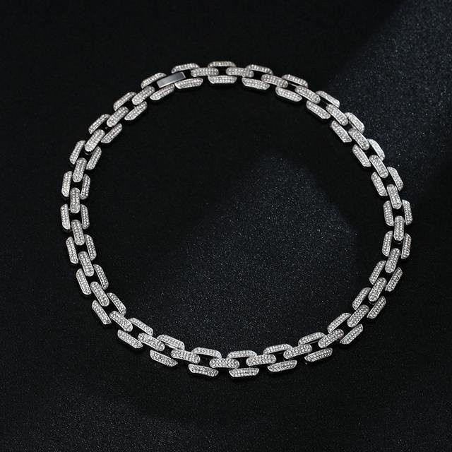 YIRAN Jewelry Halskette, Kupfer, Gold, Zirkonia, Herren, 50 cm - Bild 1