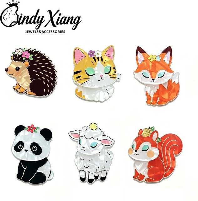CINDY XIANG Tierbrosche, Acryl, Bunt, Unisex - Bild 1