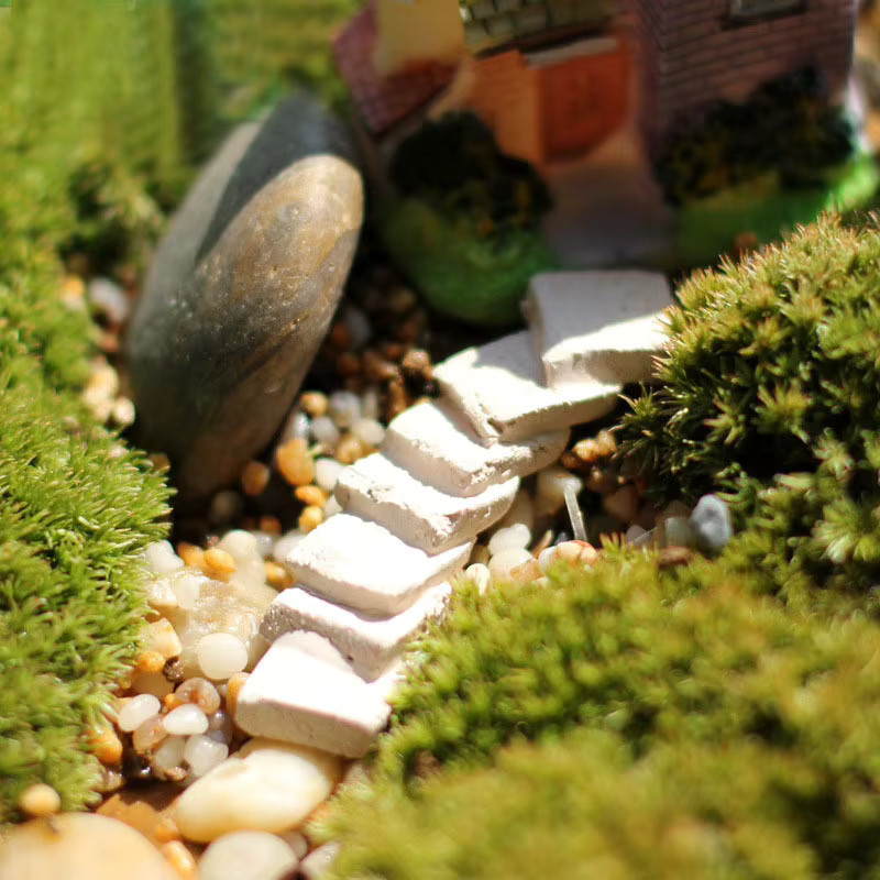 4 Stück gebogene Pfadtreppen von MOVING FOREST als Miniatur-Dekoration für Fee-Gärten und Mikro-Landschaftsbau als DIY-Zubehör - Bild 2