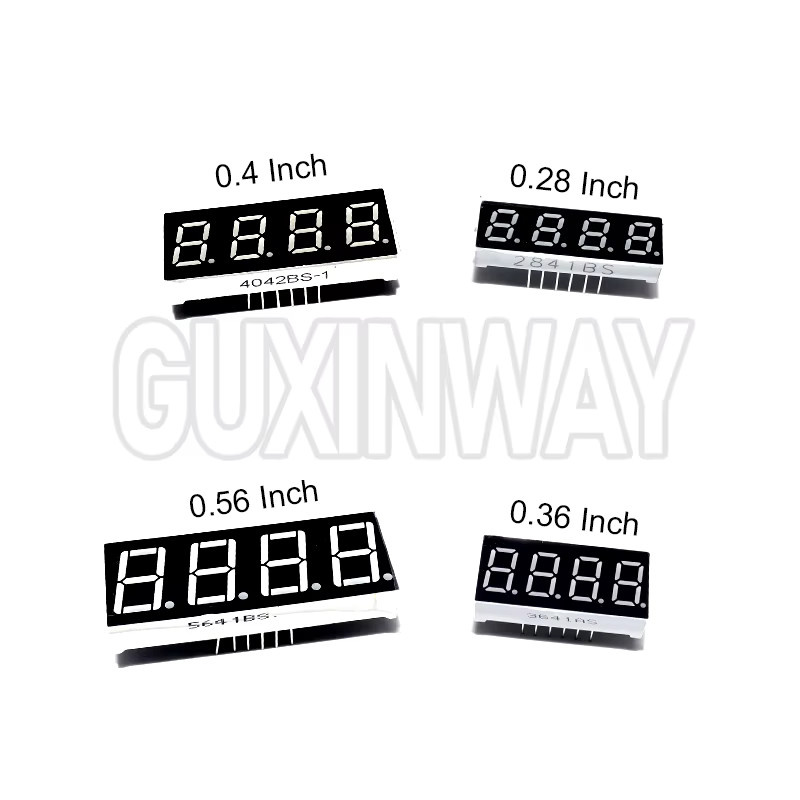 GUXINWAY 5 Stück Digitalröhren 7-Segment LED-Anzeige in Rot, Gemeinsame Anode oder Kathode, verfügbar in 0,28 Zoll, 0,36 Zoll und 0,56 Zoll - Bild 2