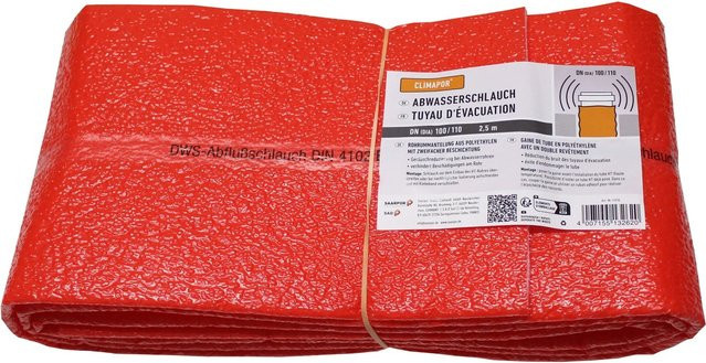Climapor Abwasserschlauch aus PE DN100, Länge: 2,5 m - Bild 1