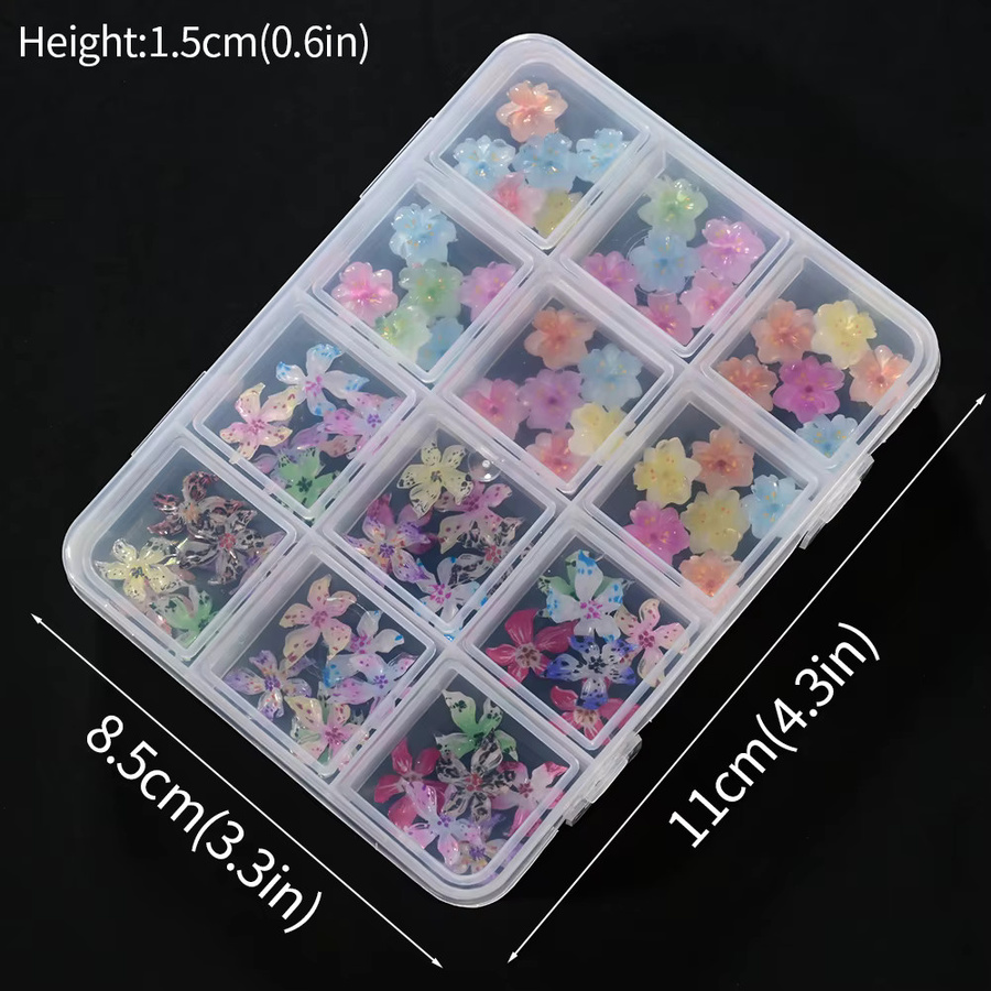 HotPress Nail Art Charms, 3D Mixed Lily & Sakura, Glänzend - Bild 5