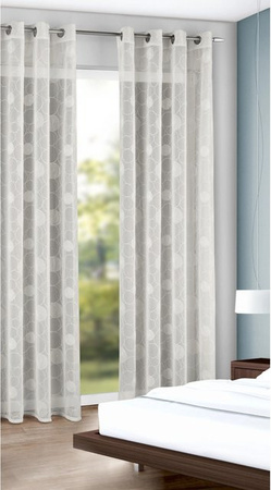 Sehlbach Ösenschal Kreise in Offwhite, Breite: 135 cm, Höhe: 245 cm