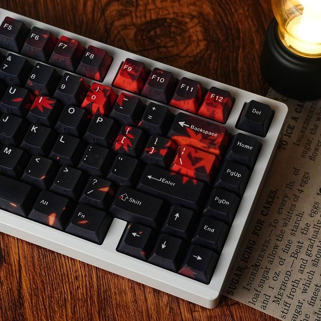 Readson Mechanische Tastatur mit mehrfarbigen Ahorn-Tastenkappen im Cherry-Profil und seitlicher Beschriftung - Bild 1