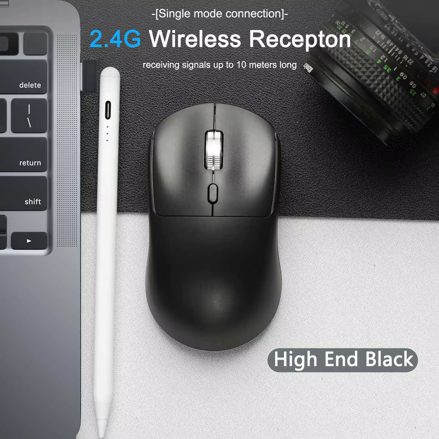 Ergonomische Congdi Gaming-Maus mit 2,4G Funkverbindung und Akku, Schwarz, 800–1600 DPI - Bild 2