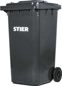 Stier 2-Rad-Müllgroßbehälter Grau 240 l B/T/H: 57,6 x 72,0 x 106,7 cm - Bild 1