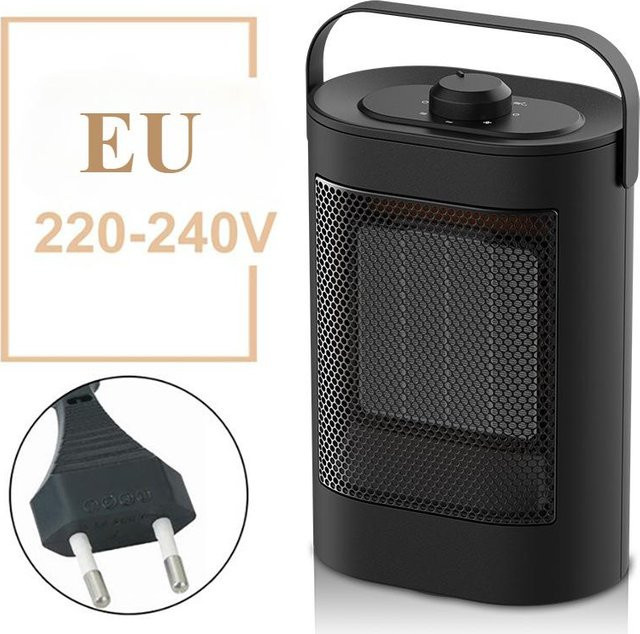 Binchi Tragbarer Keramik-Heizlüfter mit 1500W in Schwarz - Bild 1