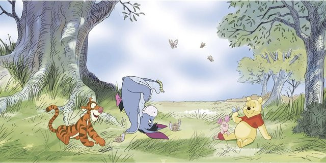 Komar Vlies Fototapete Disney Winnie The Pooh Friendly Day in Bunt - Bild 1
