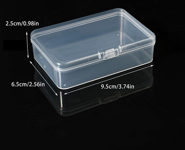 10 Stück Transparente Rechteckige Plastikboxen von Work Out zur Aufbewahrung von Schmuck, Schreibwaren und Kleinteilen - Bild 1
