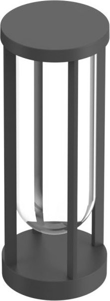 Flos In Vitro Bollard Pollerleuchte aus Aluminium und Glas in Schwarz mit dimmbarer LED und transparentem Glas - Bild 1