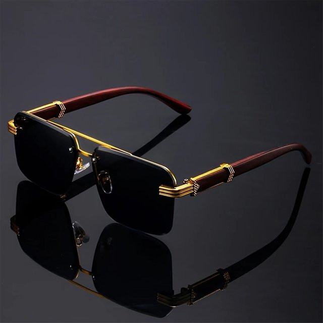 Hindfield Sonnenbrille Aviator, randlos, rot, Unisex - Bild 1