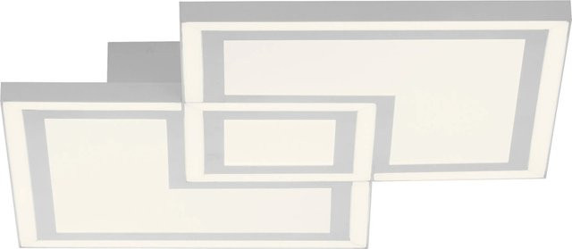 Just Light LED-Deckenleuchte Bedging in Weiß mit warmweißem Licht, Höhe: 5,6 cm, Durchmesser: 40 cm - Bild 1