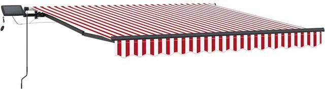 vidaXL Einziehbare Markise Rot-Weiß gestreift, B/T/H: 300 x 250 x 1 cm - Bild 1