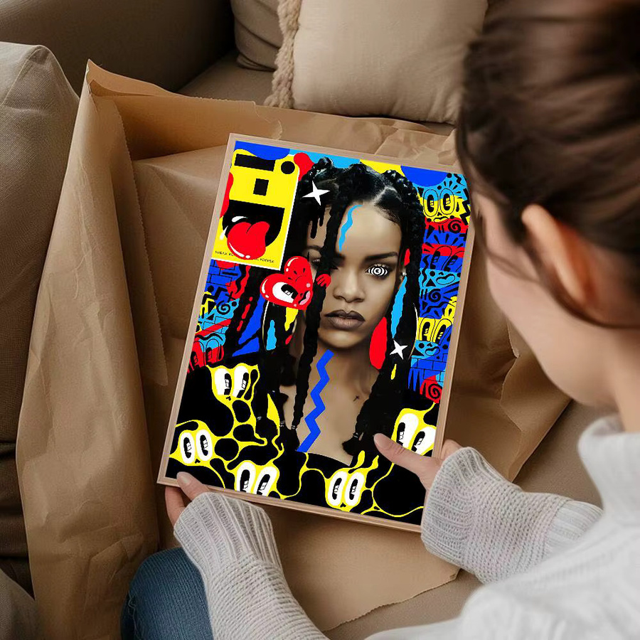 Vintage-Stil Poster von Rihanna in Multicolor von Potdemiel ohne Rahmen - Bild 4