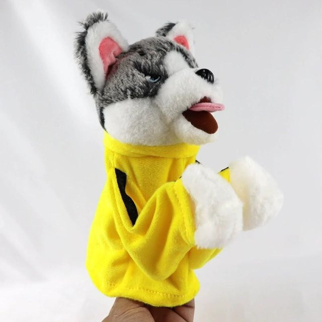 Husky Boxender Hund Plüschtier Puppe, macht Geräusche, Handpuppe, ab 0 Jahren - Bild 1